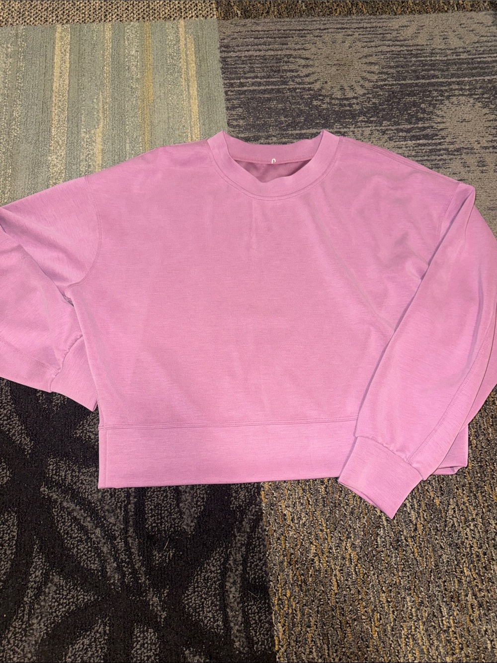 Softstream lululemon athletica Pink Cropped Crewneck Sweatshirt